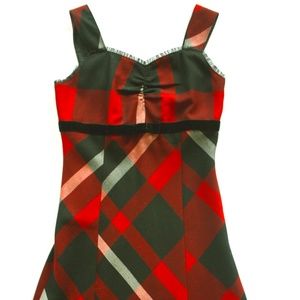 red-plaid dress, womens, sheath, KiKi